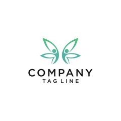 Abstract Green Teal Gradient Logo Design