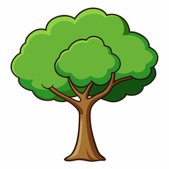 green tree vector illustration
