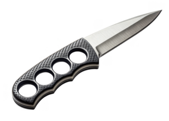 Knuckle Knife isolated on a transparent background.