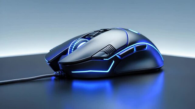 Professional wireless gaming mouse with advanced technology on a high-contrast background