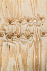 Natural Plywood Sheet with Visible Wood Grain and Knot Texture Pattern