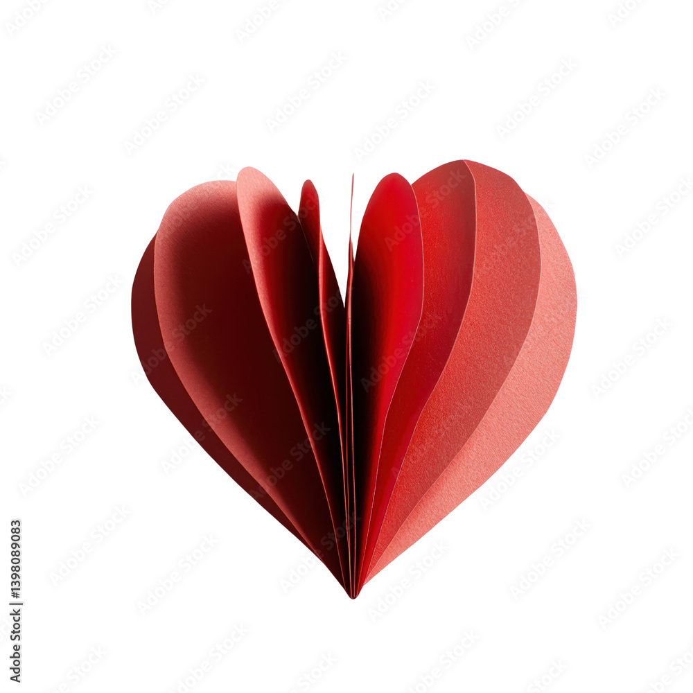 Poster bright red heart shape symbolizing love and affection with a clean background perfect for romantic a