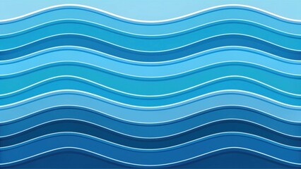 Fototapeta premium Abstract pattern of wavy blue lines representing water or ocean waves.