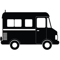  mini bus isolated on white background