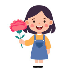 카네이션들고있는어린이_소녀