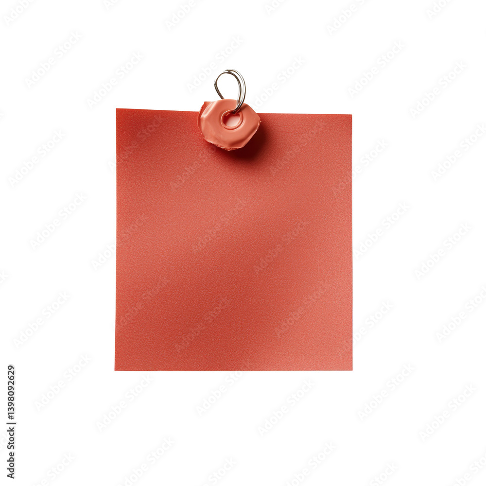 Poster a vibrant red paper sheet with a decorative displayed against a neutral background for creative proj