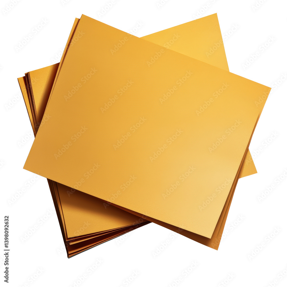 Poster a neatly organized stack of yellow papers perfectly arranged to showcase bright colors ideal for var