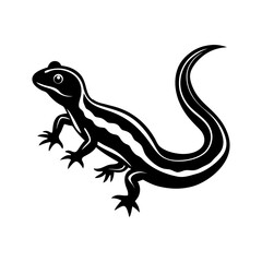 Salamander silhouette vector