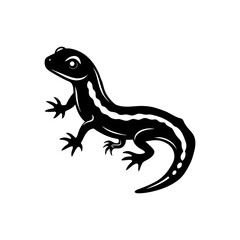 Salamander silhouette vector