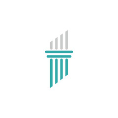 Abstract Teal And Grey Geometric Logo Design