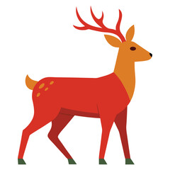 christmas deer vector illustration