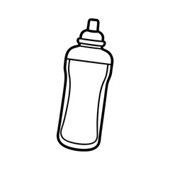 Simple Outline Of Baby Bottle Design For Projects And Illustrations