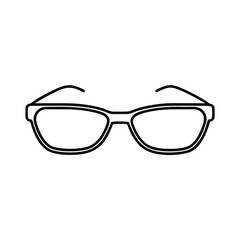 Fototapeta premium Black Outline Glasses Vector Illustration Eye Protection Accessories Minimal Design
