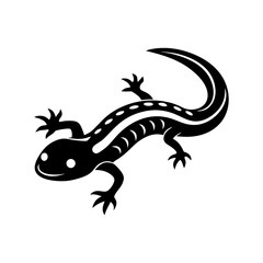 Salamander silhouette vector