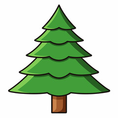 christmas tree isolated on white