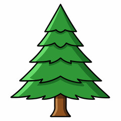 christmas tree isolated on white