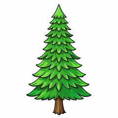 christmas tree isolated on white