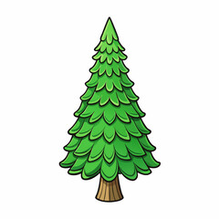 christmas tree vector illustration