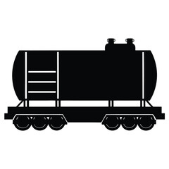 oil tanker train vector on white background