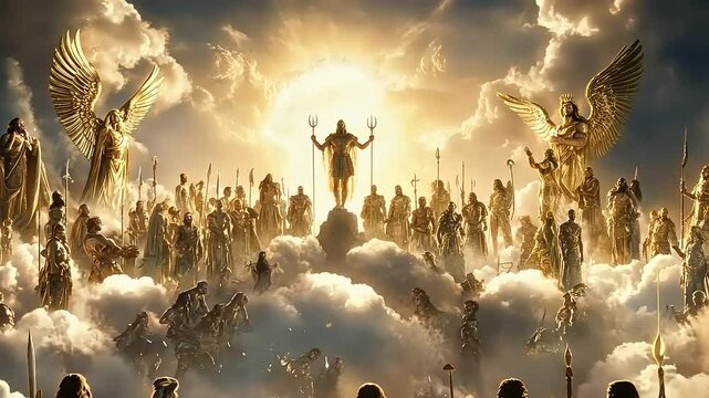 Gods Assembly: Celestial Gathering of Divine Beings