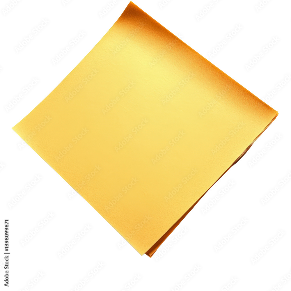 Poster a single polished gold square object showcasing its reflective surface and luxurious appeal in a min
