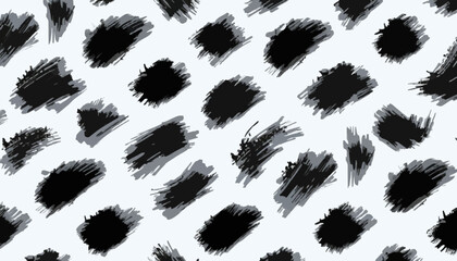 black color Brush stoke silhouette,Brush stoke simple flat vector