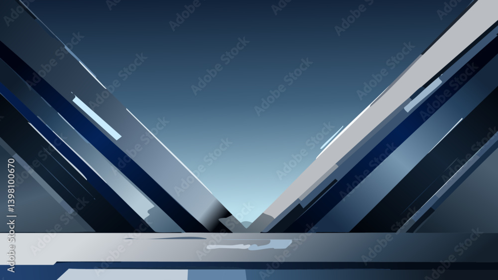 Aufkleber illustrate a futuristic abstract background gradient vector with sharp, angular gradients and metall