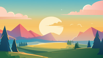 Produce an abstract background gradient vector depicting a fantastical, otherworldly landscape,  employing contrasting gradient colours that seamlessly blend and create a surreal atmosphere