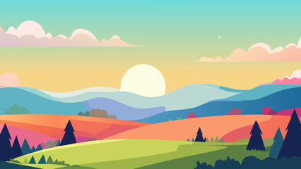 Produce an abstract background gradient vector depicting a fantastical, otherworldly landscape,  employing contrasting gradient colours that seamlessly blend and create a surreal atmosphere