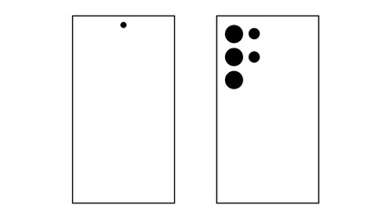 a mockup template of high-end android phone 