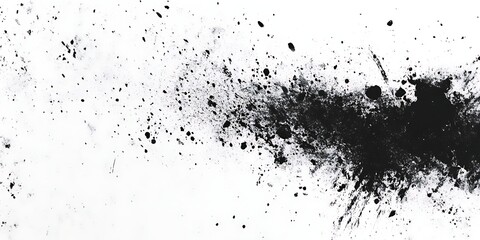 Fototapeta premium Abstract Black Ink Splash on White Background