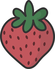 strawberry on white background