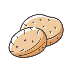 baked potato icon, baked potato vector illustration-simple illustration of baked potato, perfect for baked potato logos and icons