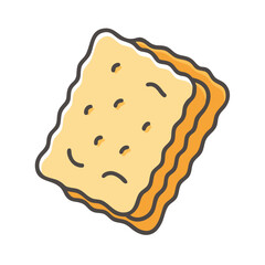 biscuit icon, biscuit vector illustration-simple illustration of biscuit, perfect for biscuit logos and icons