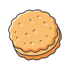 biscuit icon, biscuit vector illustration-simple illustration of biscuit, perfect for biscuit logos and icons