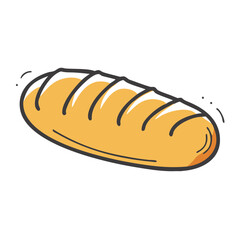 bread loaf icon, bread loaf vector illustration-simple illustration of bread loaf, perfect for bread loaf logos and icons