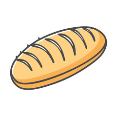 bread loaf icon, bread loaf vector illustration-simple illustration of bread loaf, perfect for bread loaf logos and icons