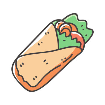recommend clip art: burrito icon, burrito vector illustration-simple illustration of burrito, perfect for burrito logos and icons