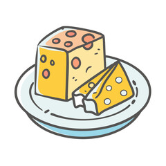 cheese platter icon, cheese platter vector illustration-simple illustration of cheese platter, perfect for cheese platter logos and icons