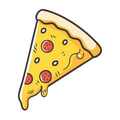 cheese pizza icon, cheese pizza vector illustration-simple illustration of cheese pizza, perfect for cheese pizza logos and icons
