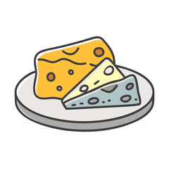 cheese platter icon, cheese platter vector illustration-simple illustration of cheese platter, perfect for cheese platter logos and icons