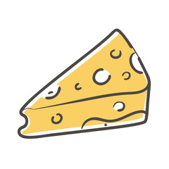 cheese wedge icon, cheese wedge vector illustration-simple illustration of cheese wedge, perfect for cheese wedge logos and icons