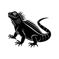 Iguana silhouette vector