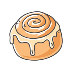 cinnamon roll icon, cinnamon roll vector illustration-simple illustration of cinnamon roll, perfect for cinnamon roll logos and icons