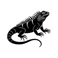 Obraz premium Iguana silhouette vector