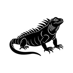 Iguana silhouette vector