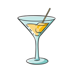 cocktail glass icon, cocktail glass vector illustration-simple illustration of cocktail glass, perfect for cocktail glass logos and icons