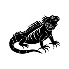 Iguana silhouette vector