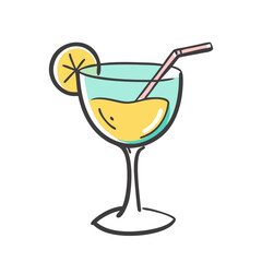 cocktail glass icon, cocktail glass vector illustration-simple illustration of cocktail glass, perfect for cocktail glass logos and icons