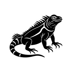 Iguana silhouette vector